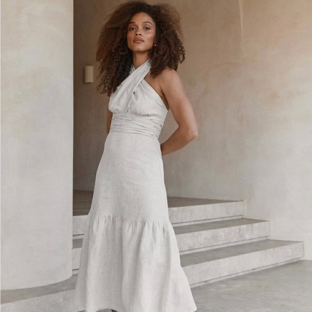 DISSH Harrier White Linen Dress